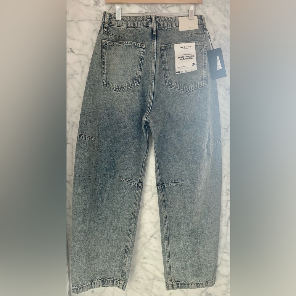 Rag & Bone Charlie Barrel Jeans, Size 28 - Picture 5 of 8